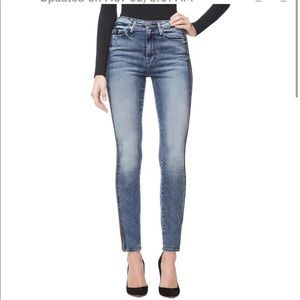 Good American Good Waist Stripe Skinny Jeans